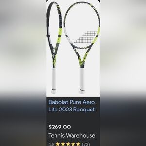 Babolat Tennis Racket Pair in Neon Yellow and Black with Bag